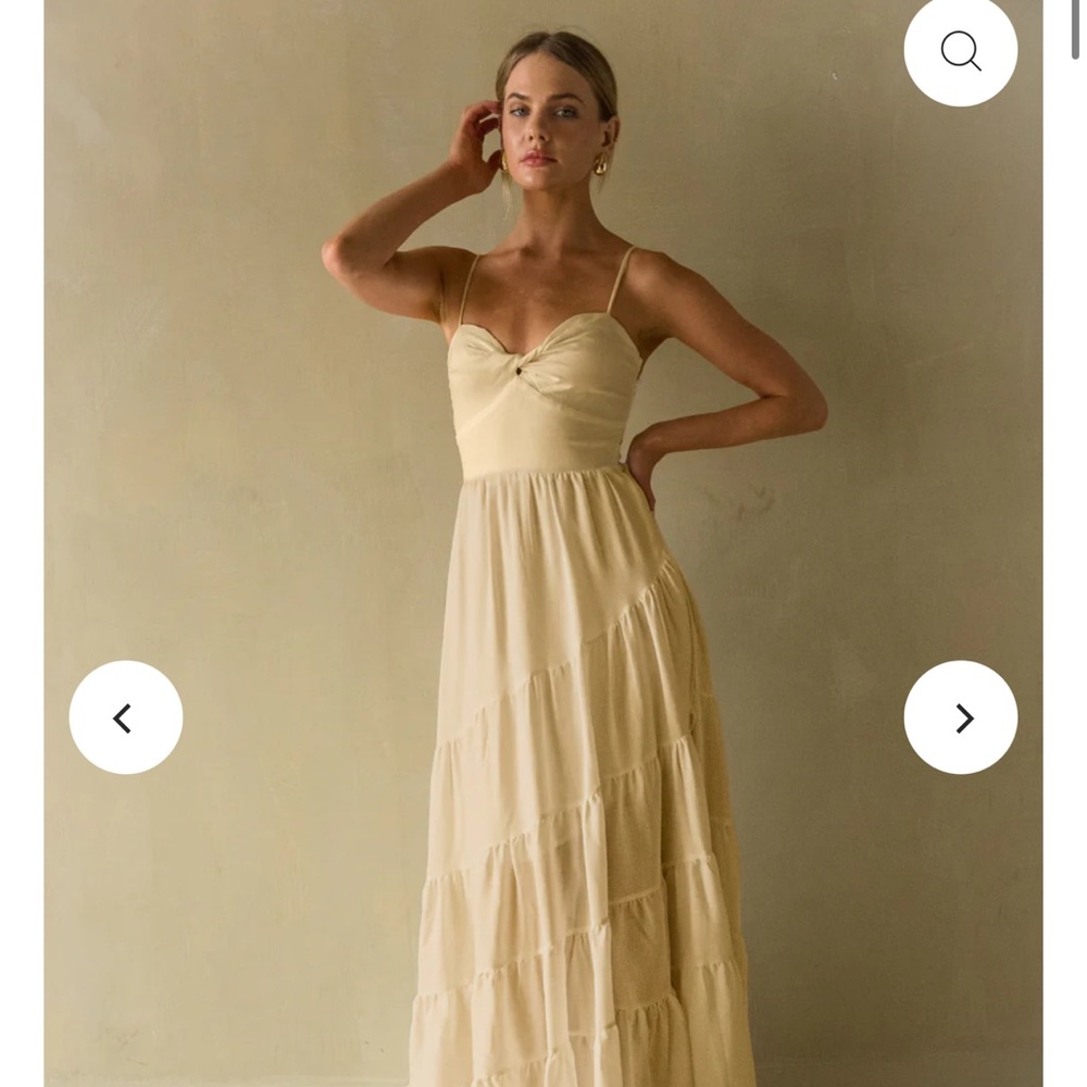 American Threads Cream Maxi Dress- never worn size M
